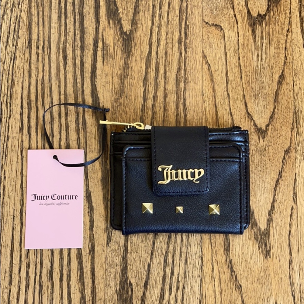 Juicy Couture black leather card case /wallet